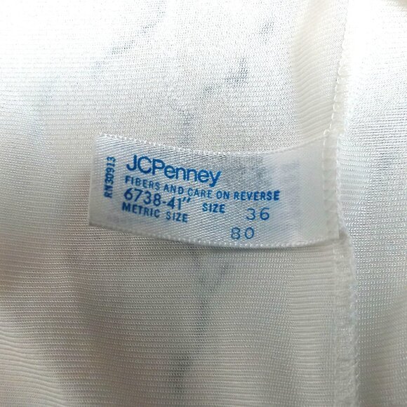 Vintage JCPenney Satin Slip Size 38 (Medium) Cream lingerie undergarment - Picture 9 of 9